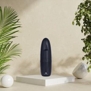 كيوب أروما جهاز ترطيب الجو بالعطر تصميم بيضاوي باللون الأسود غير اللامع