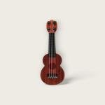 قيثارة خشبية صغيرة للأطفال – تصميم محفور بالأزهار