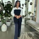 بدلة نسائية عصرية بطبقات وكورسيه