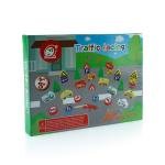 لعبة مكعبات التوصيل الخشبية - حركة المرور