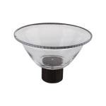 وعاء زجاجي مع حامل خشبي