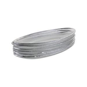 صحن تقديم زجاجي مكون من 6 قطع (حواف بارزة)