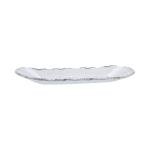 أطباق تقديم زجاجية مكونة من 4 قطع (حواف بارزة)