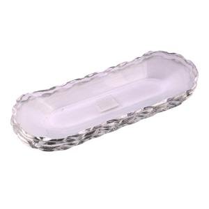 أطباق تقديم زجاجية مكونة من 4 قطع (حواف بارزة)