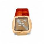 لانش بوكس مربع مقسم مع شوكة