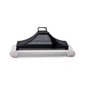 طبق تقديم مربع بمقبض كارتير وغطاء قماشي قطني