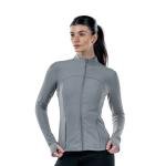 سترة بقصة ضيقة مع سحاب كامل