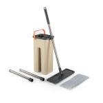 مجموعة تنظيف ممسحة مسطحة مع دلو