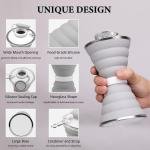 زجاجة ماء سيليكون قابلة للطي مانعة للتسرب