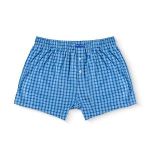 بوكسر شورت قطونيل الرجالي – تصميم مربعات بلون أزرق فاتح