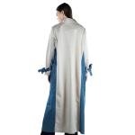 ترنش كوت طويل مع قماش الدينم