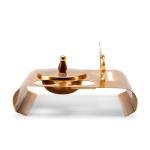 صينية تقديم معدنية للمشروبات والتسالي