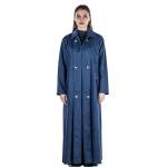 معطف طويل كبير الحجم مع جيوب جانبية