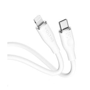 كابل شحن فولتمي باورلينك EDC من النوع C إلى لايتنينج 1.2 متر 3 أمبير 30 واط أبيض