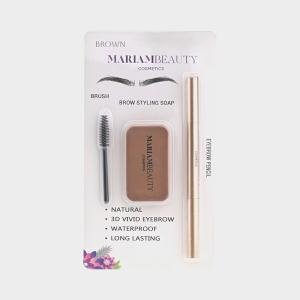 قلم تحديد الحواجب مزدوج الطرف مع فرشاة