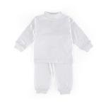 طقم بيجامة للأطفال بأكمام طويلة وياقة عالية