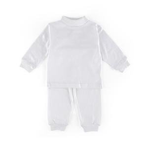 طقم بيجامة للأطفال بأكمام طويلة وياقة عالية