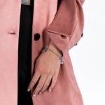 معطف شمواه طويل بأزرار أمامية