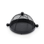 غطاء طعام معدني مع صينية بقبة سلكية حديثة ومقابض كروية