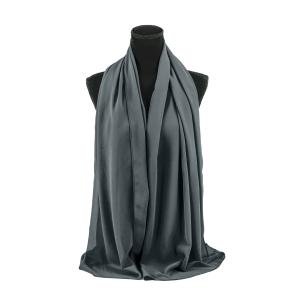 شال قطن وشيفون بحواف مخيطة – رمادي طحلبي