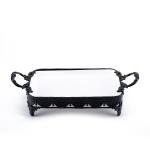 صينية تقديم الحلوى المصنوعة من البورسلين بمقابض