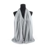 شال قطن وشيفون بحواف مخيطة – فستقي فاتح