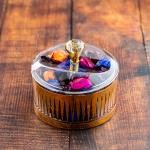 وعاء حلوى فاخر من الأكريليك بتصميم ماسي ومقبض غطاء يشبه الكريستال