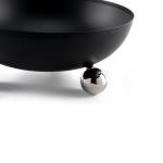 وعاء تقديم عصري مع كرات فضية كقاعدة - حجم كبير