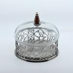 طبق تقديم مزخرف بغطاء أكريليك