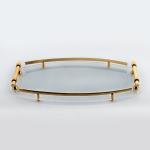 صينية تقديم أكريليك ذهبي