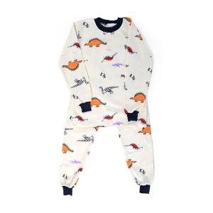 طقم بلوزة بأكمام طويلة وبنطلون بطبعة الديناصورات للأولاد