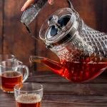 إبريق شاي زجاجي مع مصفاة من الستانلس ستيل - 1500 مل