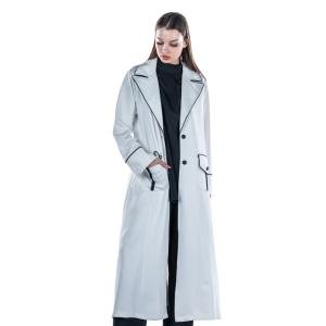 معطف واق من المطر بحزام طويل