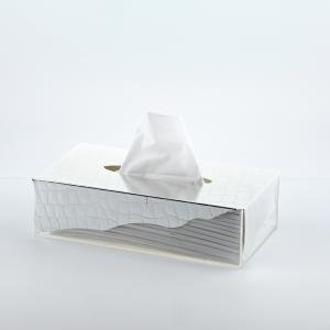 علبة مناديل فضية أنيقة