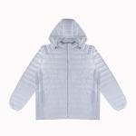 جاكيت مبطن بغطاء للرأس بأكمام طويلة مقاس كبير