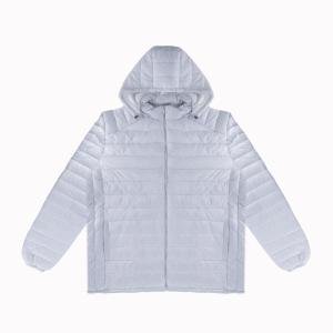 جاكيت مبطن بغطاء للرأس بأكمام طويلة مقاس كبير