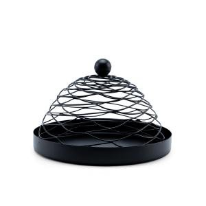 غطاء طعام  من المعدن  مع صينية – قبة شبكية أنيقة