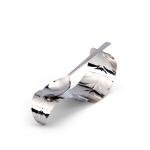 حامل ملعقة البوفيه من الستانلس ستيل على شكل ورقة شجر