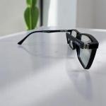 نظارة كلاسيكية بدون لمعة بتصميم وايڤير لحجب الضوء الأزرق