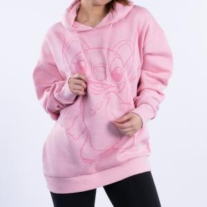 هودي نسائي أوفر سايز سميك بطبعة ليلو