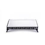 صينية تقديم مستطيلة بأرجل مزخرفة