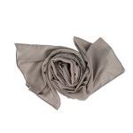 شال قطن وبوليستر بحواف مخيطة – بني فاتح