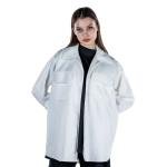 معطف نسائي بجيب قلاب وأكتاف منسدلة