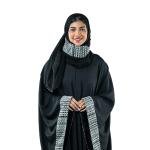 العباية الفاخرة المطرزة بتفاصيل الدانتيل مع شال