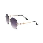 Infiniti - Faceted Edge Rimless Tinted Lens Sunglasses