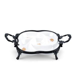 طبق بورسلين دائري مقسم