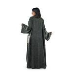 عباية مفتوحة بنسيج مميز مع جيوب