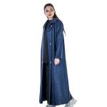 معطف طويل كبير الحجم مع جيوب جانبية