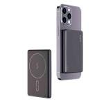 باور بانك لاسلكي مغناطيسي Brave Ultra Slim 10000mAh بقوة 15W – مع حامل متوافق مع MagSafe (رمادي)