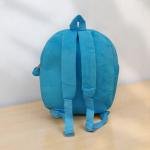 حقيبة ظهر قطيفة بشخصية زرقاء وتصميم لعبة ثلاثية الأبعاد